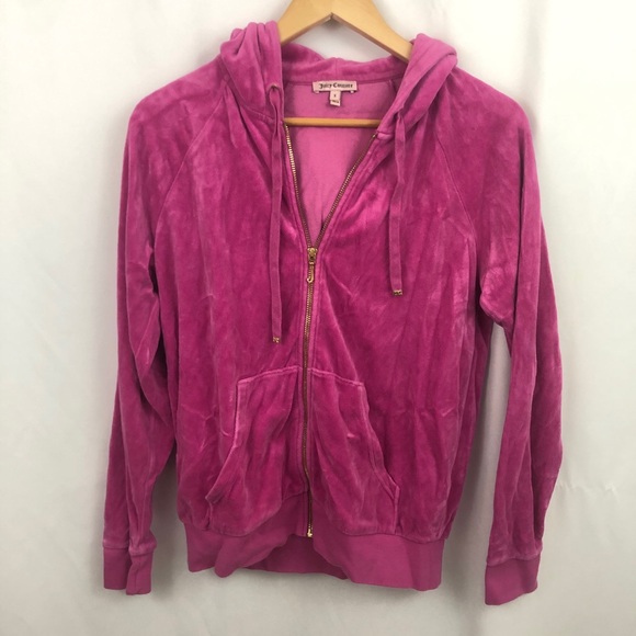 S Juicy Couture Velour Hot Pink Track Jacket. - Picture 1 of 6